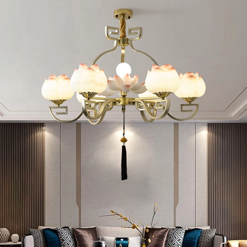 Lampe Lotus villa hall zen