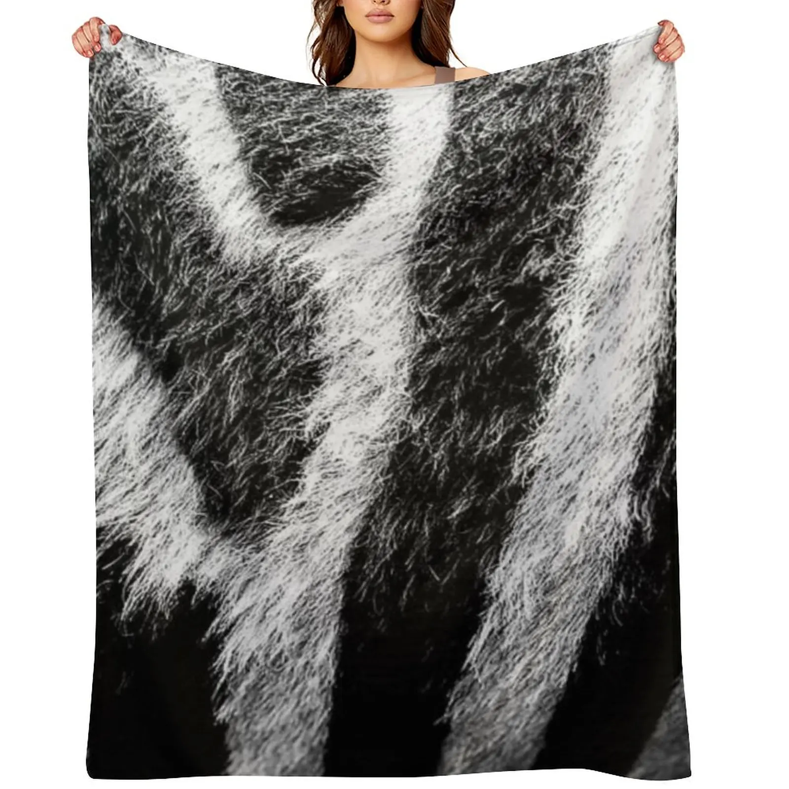 

Zebra Fur Throw Blanket Thermal Travel Fashion Sofas Nap Blankets