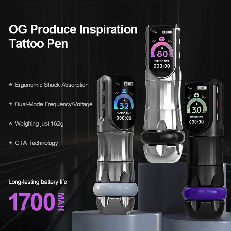 OG PRODUCE PIONEER-INSPIRATION Shock Absorption Wireless Tattoo Pen