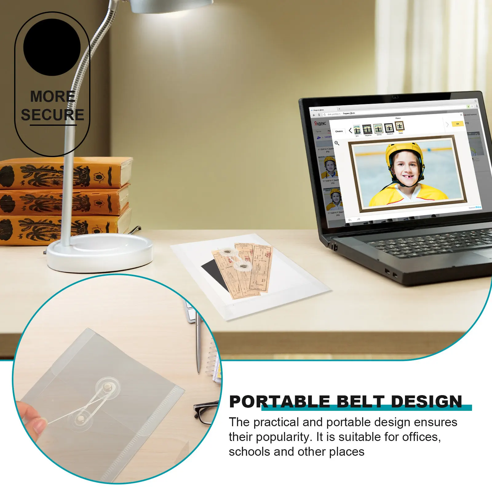 

10Pcs Mini File Bags Sturdy PP Plastic Foldable Portable Document Folders for Cards Vouchers Coupons Office School Organization