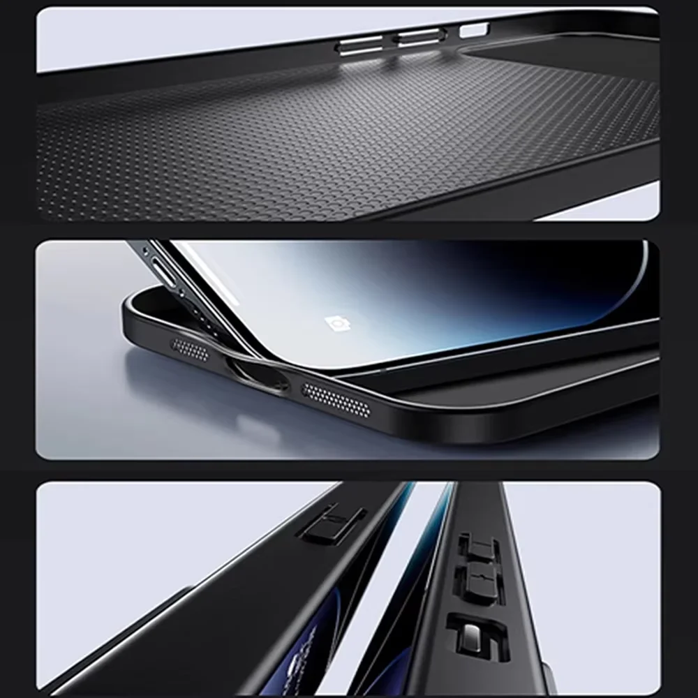 غطاء معدني فاخر لهاتف أبل حافظة نوافذ كبيرة آيفون 15 14 كفرات جوال Plus 11 12 13 Pro Max Cd ليزر إطار من السيليكون الناعم حامي الكاميرا #6