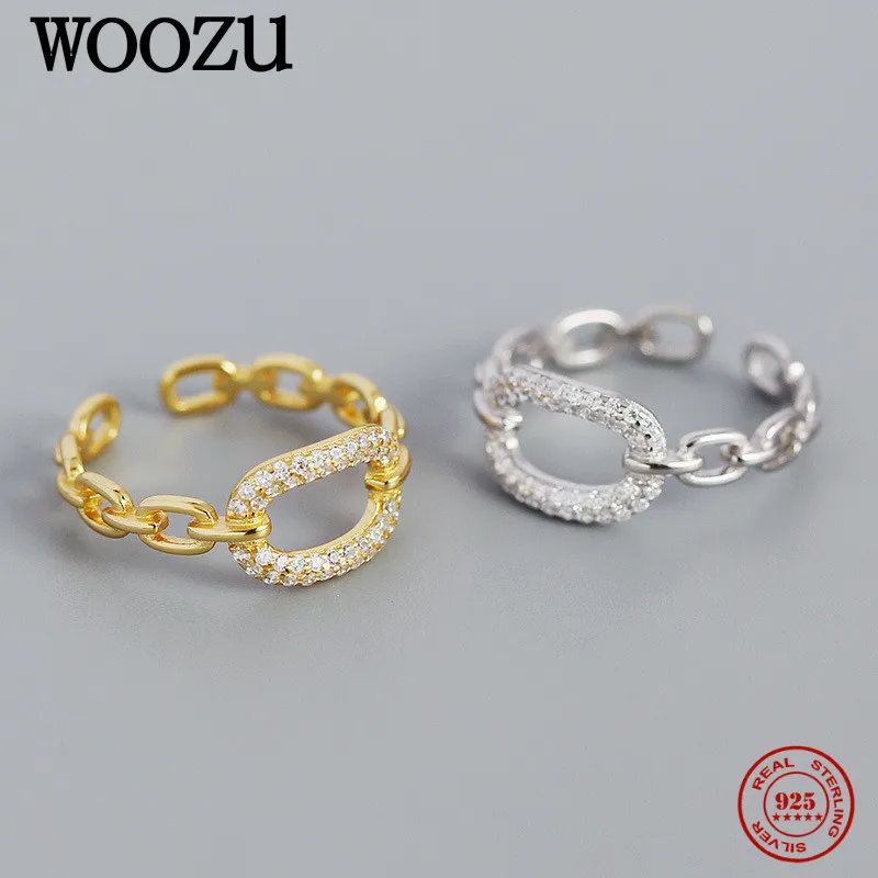 Woozu Koreaanse Versie Romantische Glimlach Open Vinger Ringen 925 Sterling Zilver Voor Vrouwen Verklaring Punk Hip Hop Fijne Sieraden 2022 hot