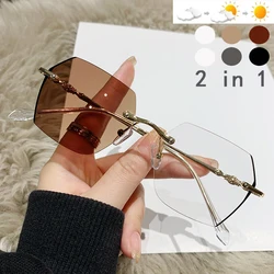 Sun Glasses Photochromic Glasses Women Fashion Myopia Glasses Anti Blue Light Eyeglasses Outdoor Sun Glasses 0 To -4.0