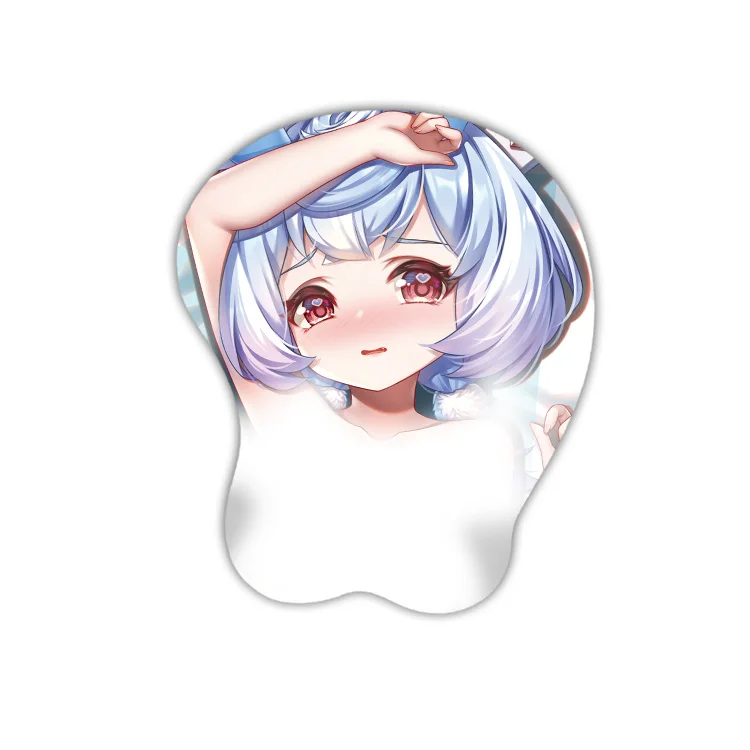 Sigewinne Anime Genshin Impact Sexy Stereoscopic Mouse Pad Game College Students Silicone Wrist Rest Mouse Computer Gaming Gifts