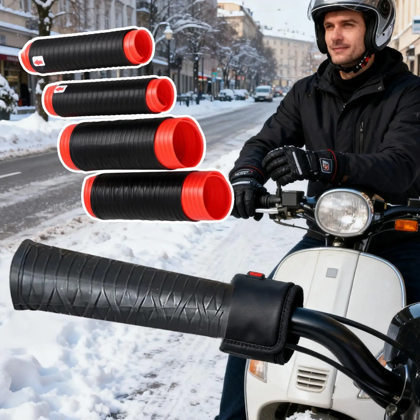 

Motorcycle Hand Grip Covers Silicone Protection Sleeve Non-slip Motorcycle Grips Wrap For Bikes Scooters Mountain Road Bicycle