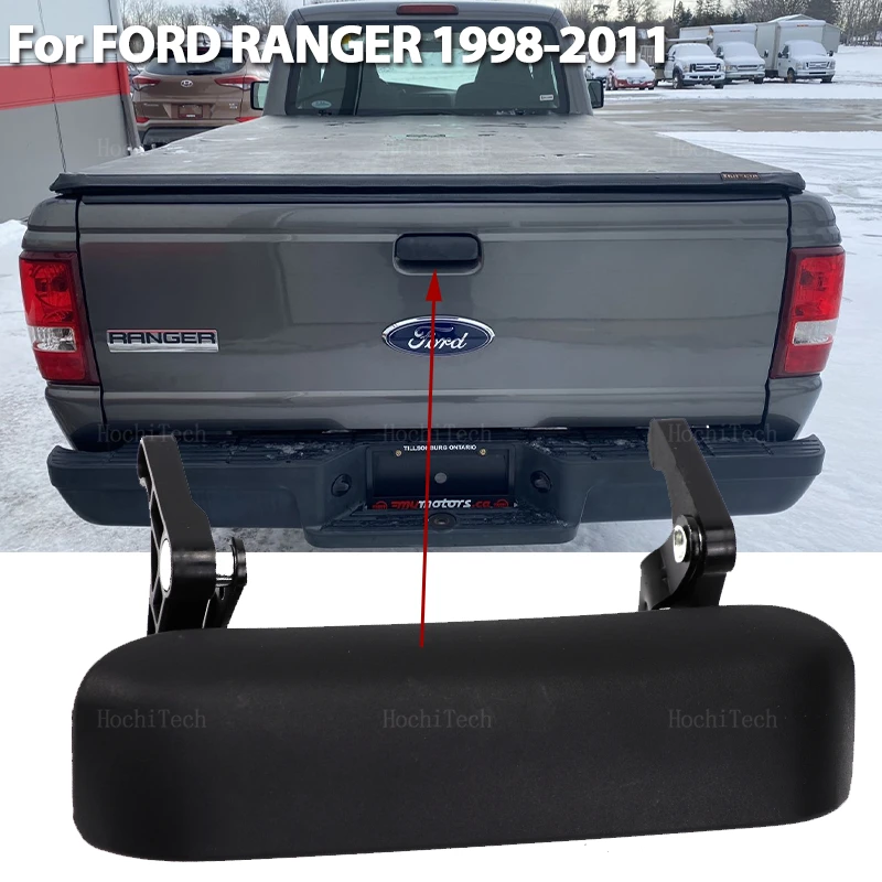 Tailgate Tail Door Handle Rear Outside Exterior Outer Gate Lift Textured for Ford Ranger 1998 - 2011 1L5Z9943400AAA Accessories