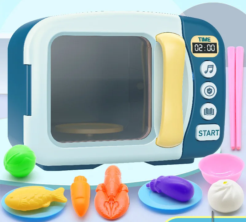 Simulation Von Kleinen Geräten Kinder Elektrische Mikrowelle Spielzeug Küche Ofen Kinder Spielen Haus Kochen Interaktives Spielzeug