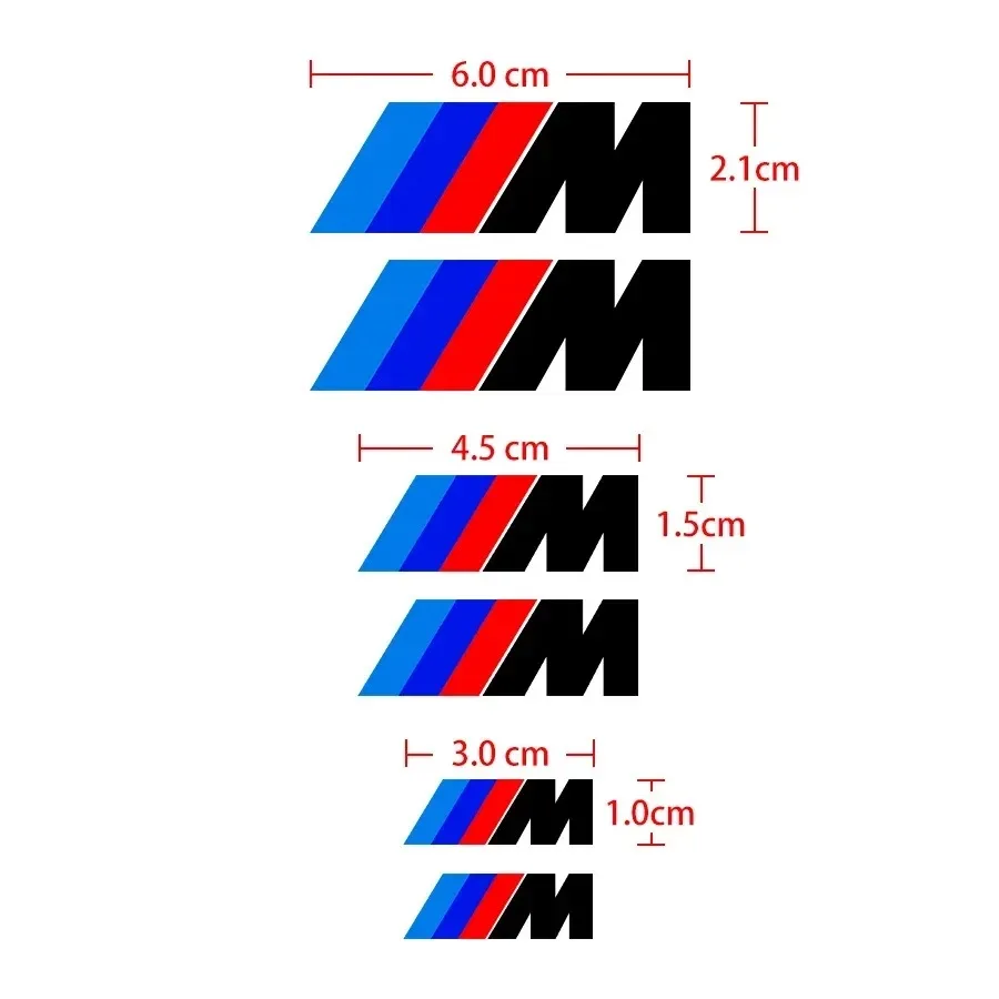 Pegatina de pinza de insignia M, pegatina 3D de modificación de freno resistente a altas temperaturas para BMW M8 M7 M6 M5 M4 M3 M2 M1 F30 F10 F15 E30
