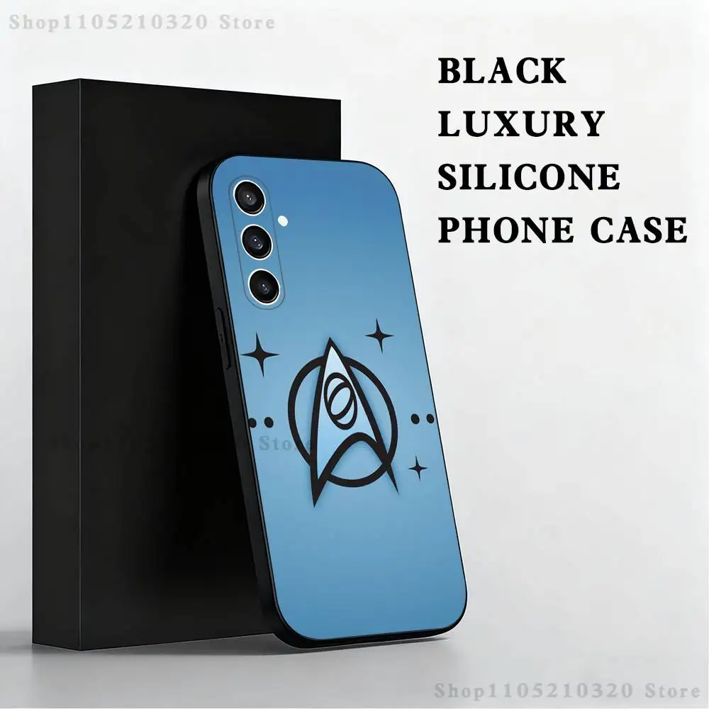 حافظة هاتف S-Star Trek S-Ships لهاتف سامسونج S25، S24 Ultra، S20، S30 plus، S22 plus، S23، S30 Ultra 5G غلاف أسود من السيليكون #4