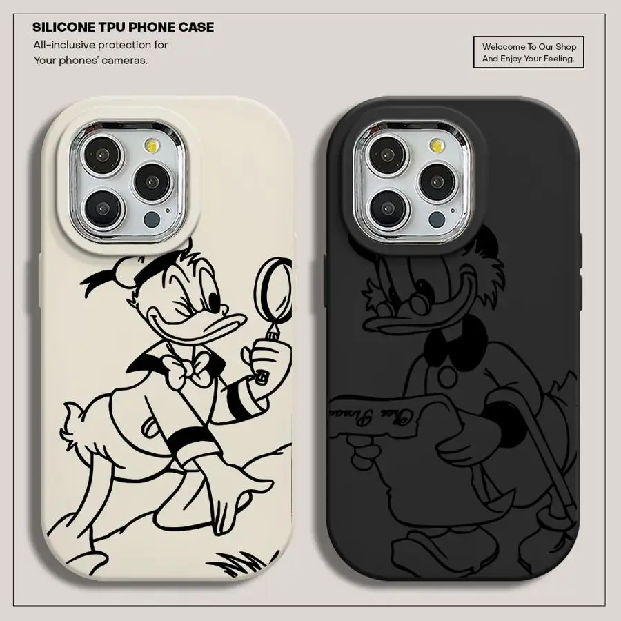 Donald Duck Black Silicone Phone Case for Xiaomi Mi X3 11 Lite Poco NFC X3Pro X5 X3GT Soft TPU funda case