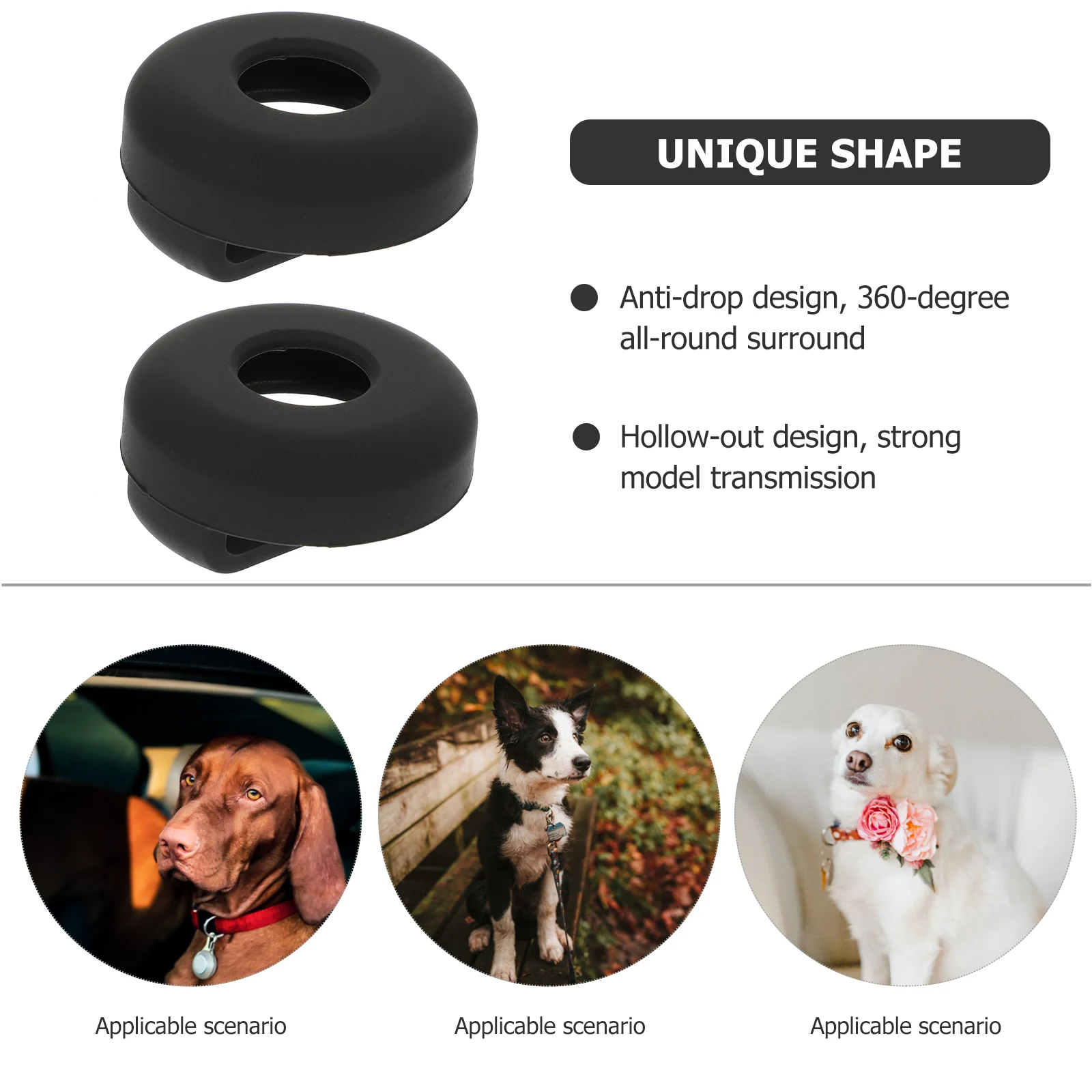 

2pcs Anti Tracer Sleeve Silicone Protective Cover for Pets Collar Keys Bags Locator Covers Smart Locator Covers Smart