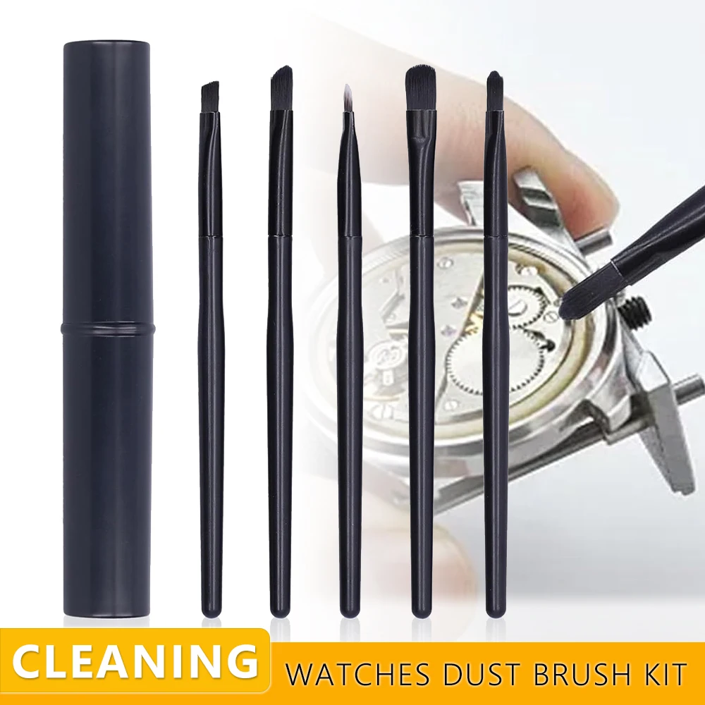 

Набор щеток для чистки часов, инструменты для часовщика, циферблат, ручка, мягкие щетки, аксессуары для часов, механизм, мелкие детали, инструмент