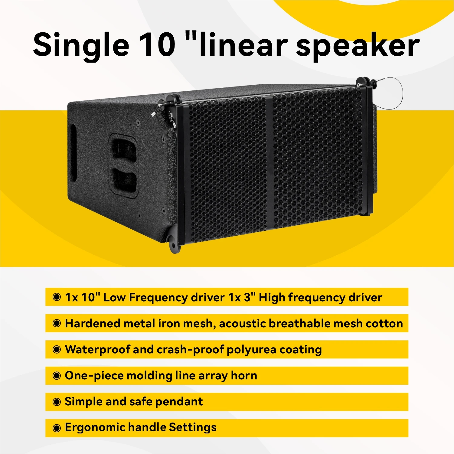 CHORDIO CH-110 Single 10\" Passive Line Array Speaker Professional Concert Stage Performance Sound System for Church Concerts