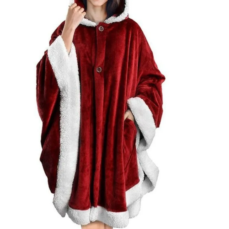 

Новая повседневная женская накидка-плащ с капюшоном и двумя карманами, весна 2026