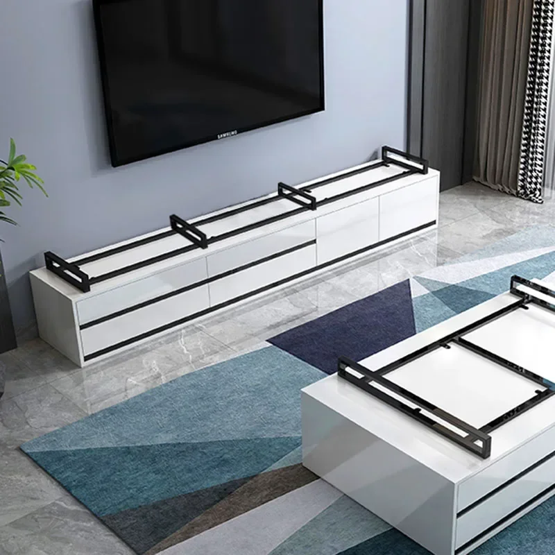 

Lowboard Retro Tv Cabinet Entertainment Center Mount Bench Living Room Tv Stand White Desk Tray Table Tv Kast Home Furniture