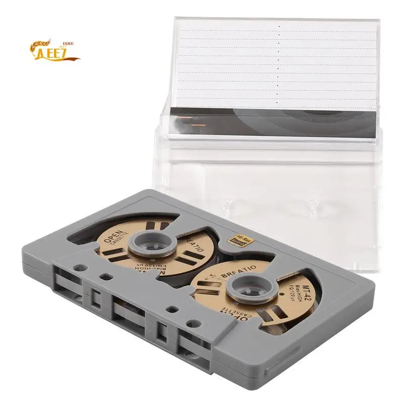 AEE7-Audio Cassette Reel To Reel Cassette 50 Minute Blank Tape Double Sided Metal Reel Hollow Case Self-Made Self-Made