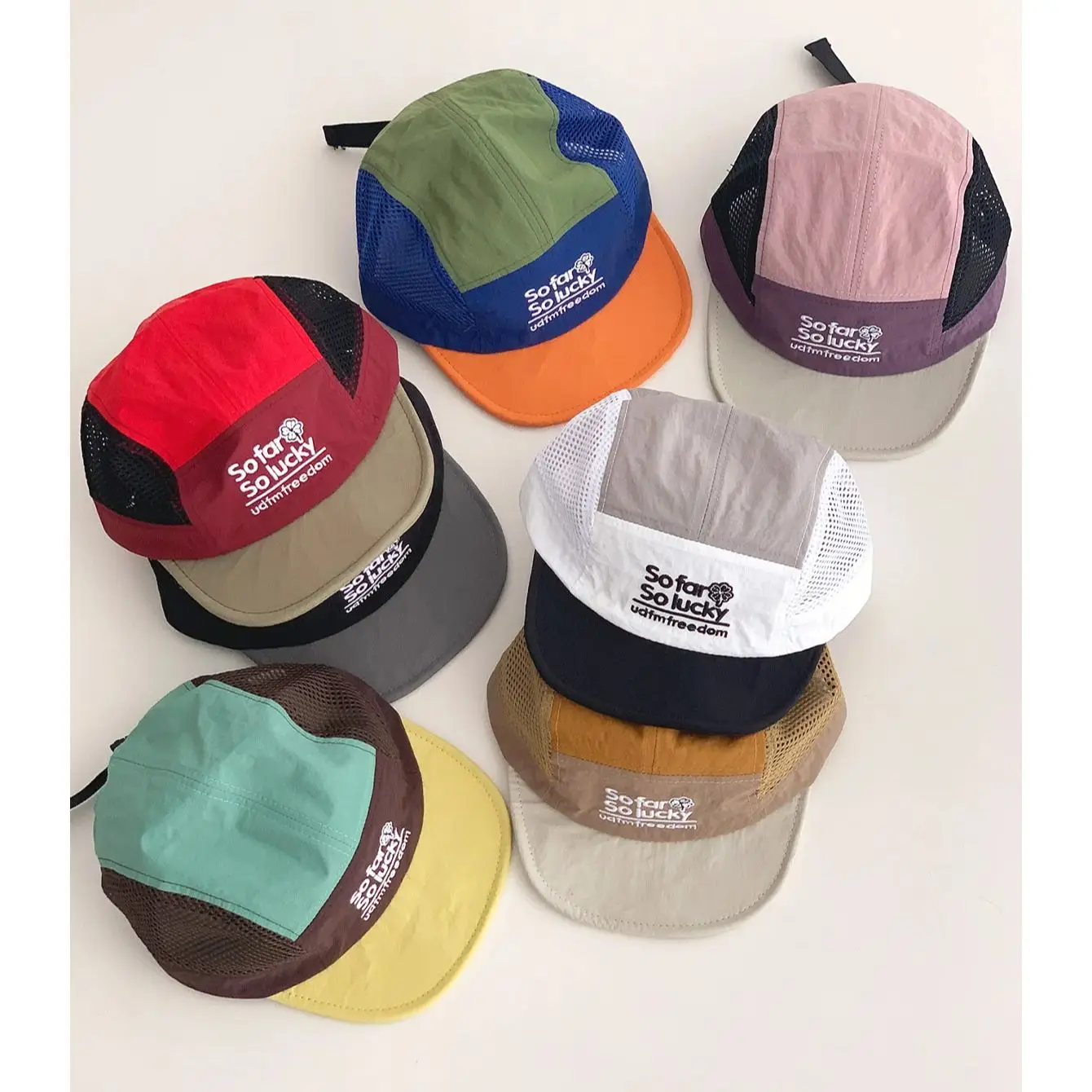 قبعة بيسبول شبكية صيفية رفيعة مكونة من خمس قطع سريعة الجفاف للرجال والنساء، قابلة للتنفس، كاجوال، متعددة الاستخدامات، قبعة بلغت ذروتها