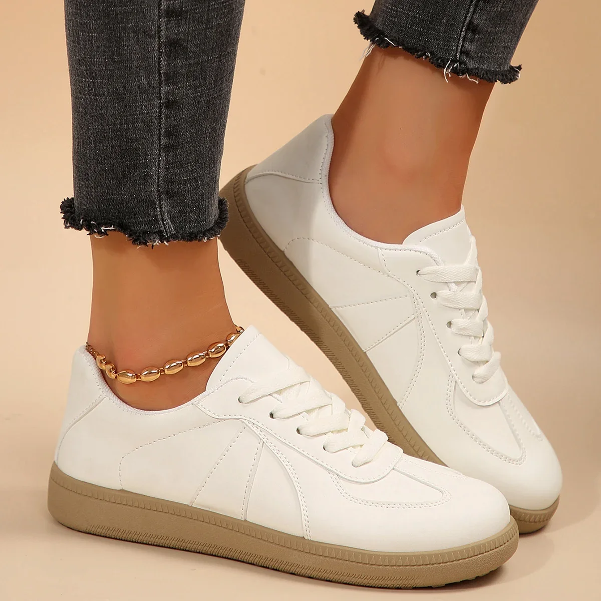 Zapatos de cuero, Zapatillas de diseño para Mujer y hombre, zapatos con cordones y plataforma a la moda, zapatos vulcanizados informales cómodos, Zapatillas para Mujer