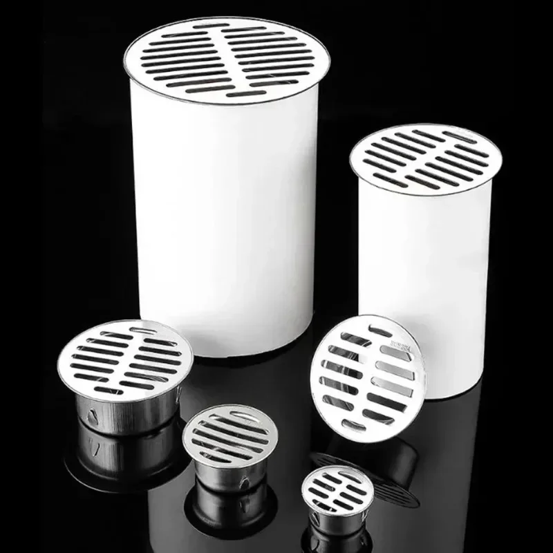 Outdoor Balcony Floor Drains Anti-blocking Drainage Roof Cover Rain Pipe Cap Stainless Steel Rooftop Floor Drain 50-200mm