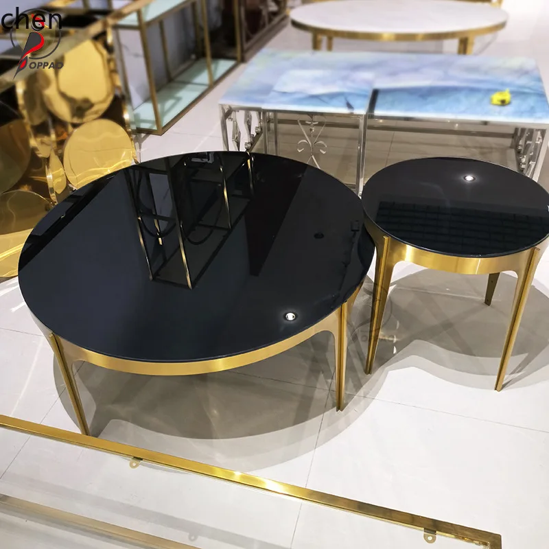 YFY Simple Modern Nordic Tempered Glass Coffee Table Minimalist Small Table Small Apartment Light Luxury
