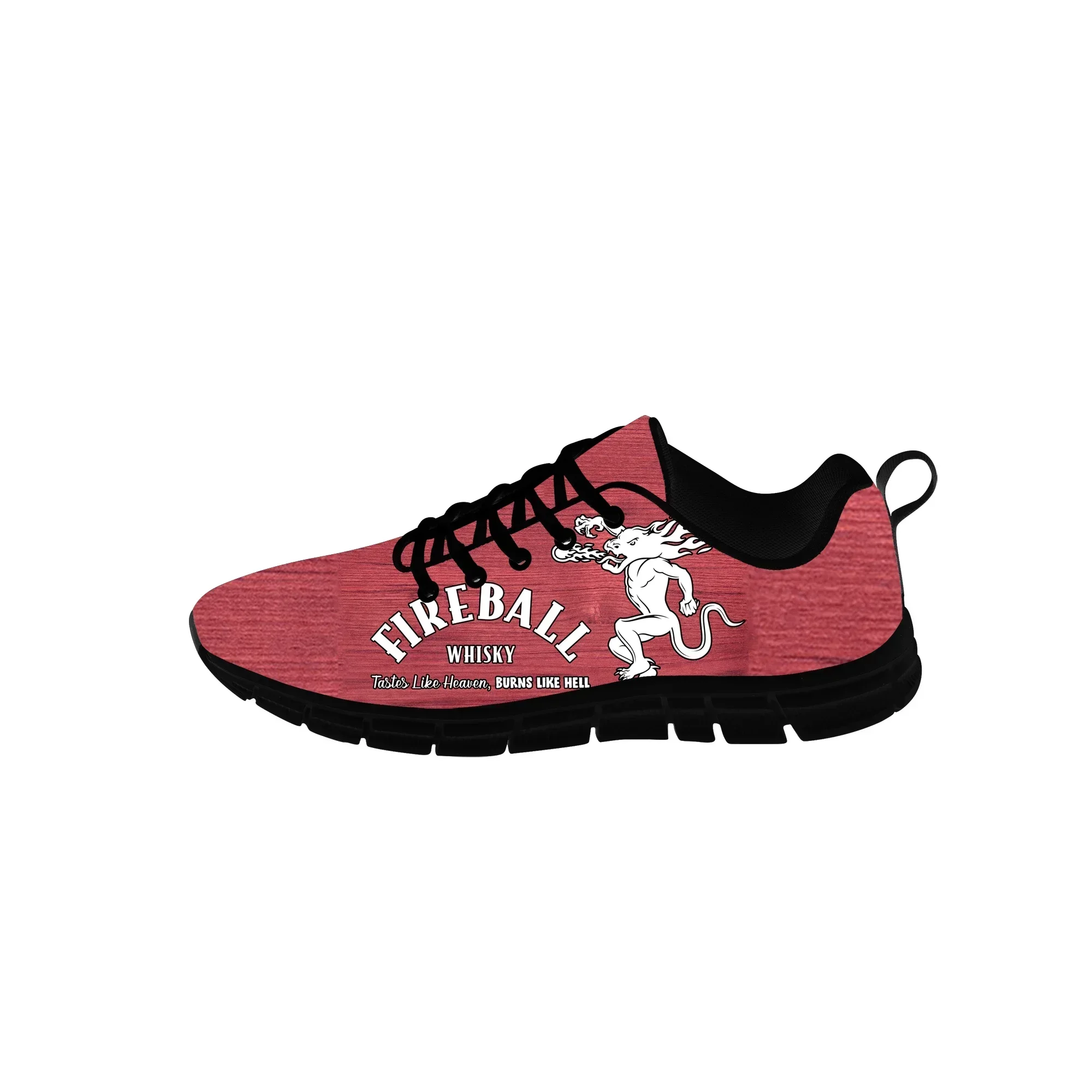 Zapatillas Bajas Fireball Cinnamon Whisky para Hombre y Mujer, Calzado Casual de Lona, Zapatillas para Correr con Estampado 3D, Ligeras