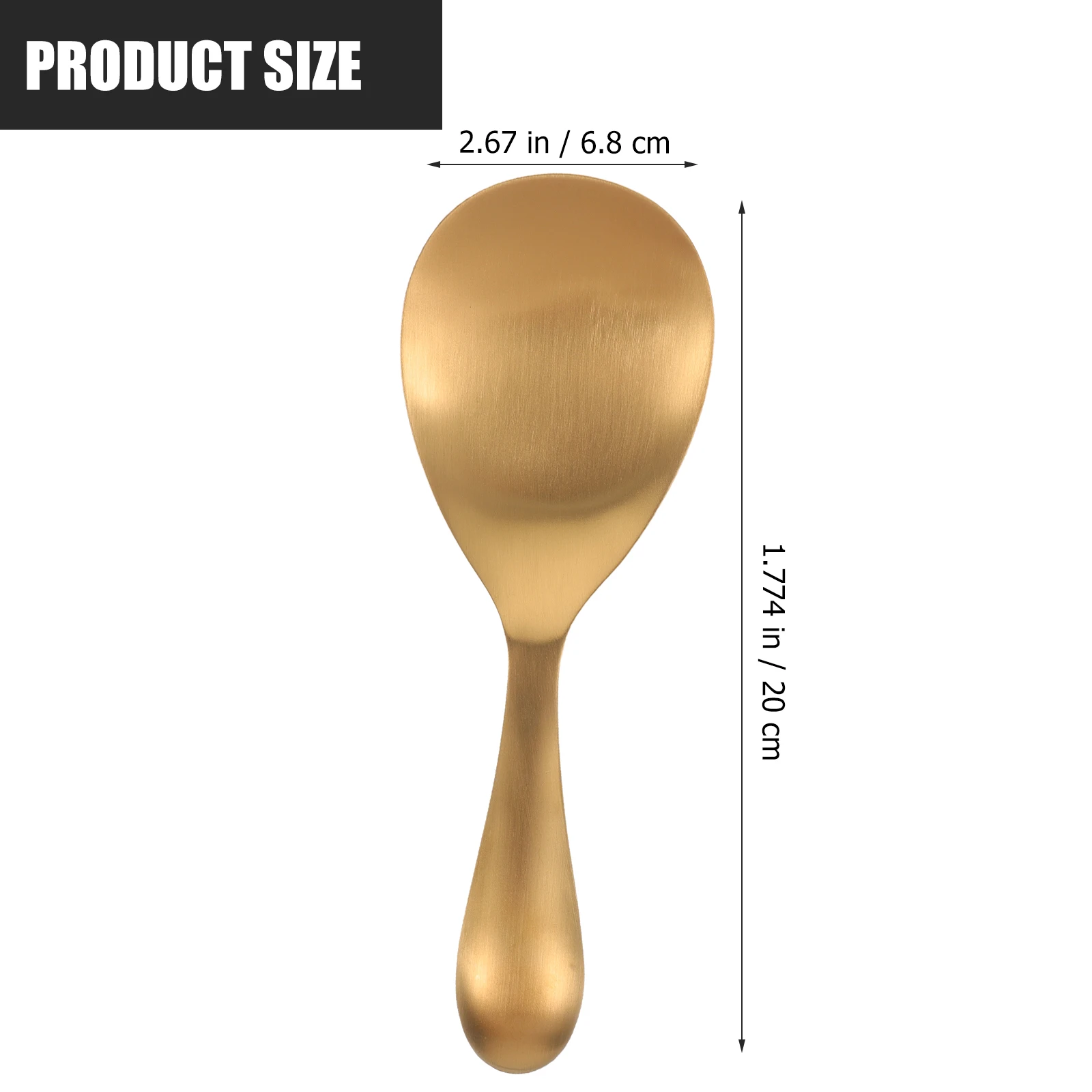 

Stainless Steel Spoon Premium Kitchen Rice Spatula Ergonomic Handle Safe For Non-Stick Cookware Household Restaurant Use