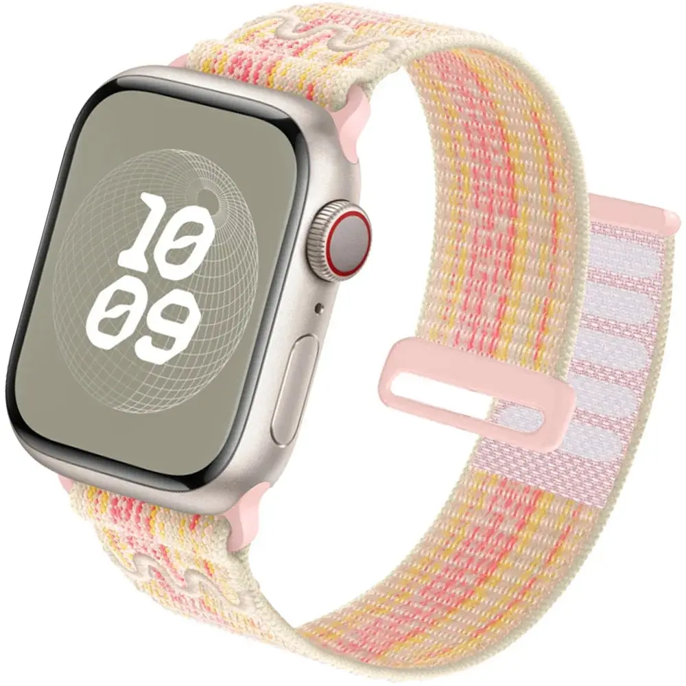 Correa deportiva para Apple Watch Band Series 9 8 se 7 6 5 4 3 Ultra Nylon Correa iwatch 44mm 40mm 49mm 45mm 41mm 42mm 38mm pulsera