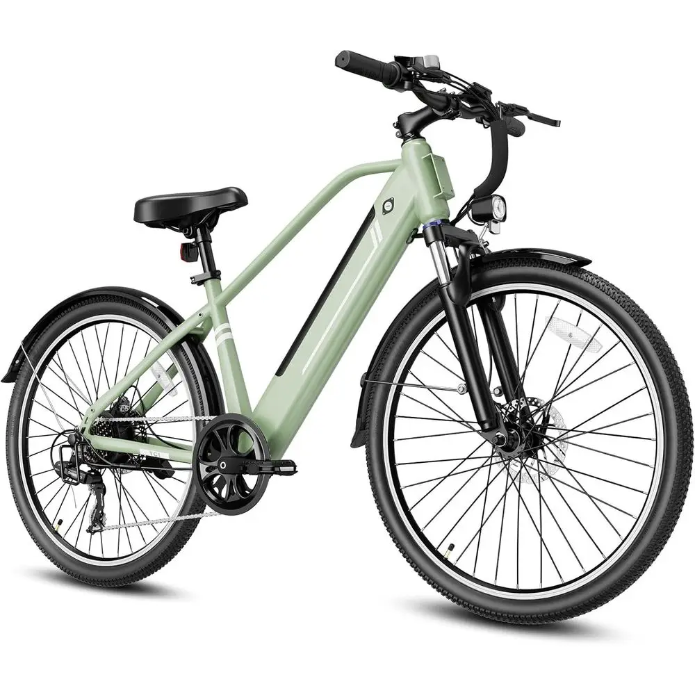 

26 Adult Electric Bike with 7-Speed, Removable Battery, 1200W Motor, Up to 28MPH, 50 Miles Range, Shock Absorber
