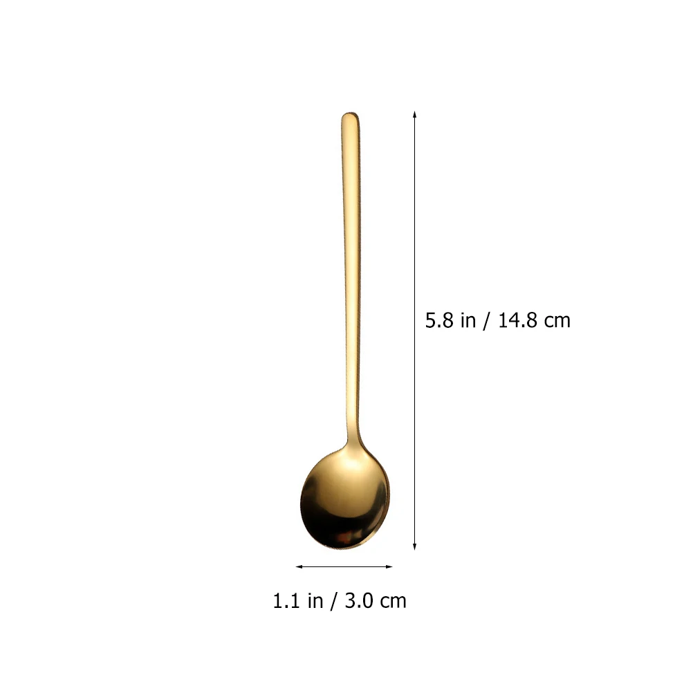 

6Pcs Stainless Steel Coffee Spoon Bright Colors Fine Craftsmanship Kitchen Gadget Stainless Steel Coffee Spoon