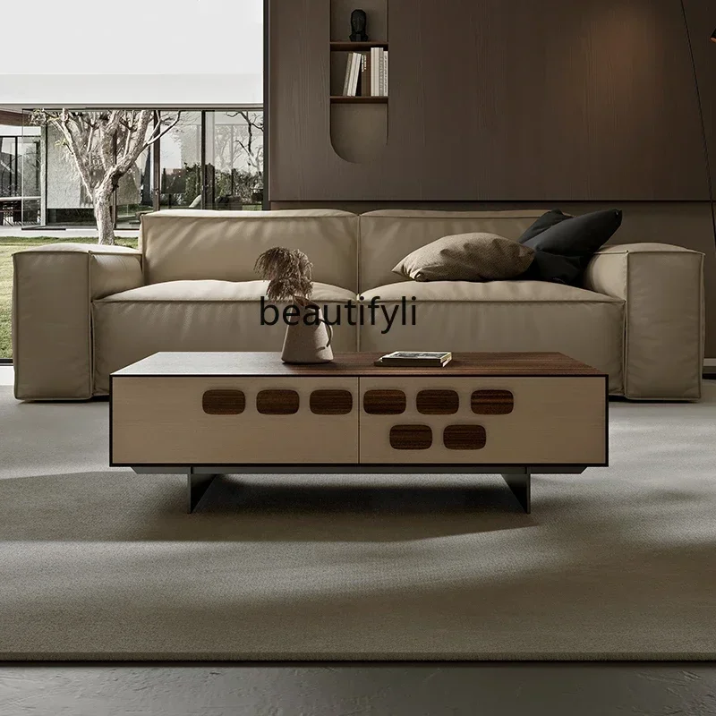 NQ52 Great discounts Italian minimalist 1.4 meters coffee table TV cabinet combination small apartment living room new tea table