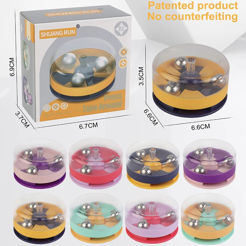 Decompression Ball Press To Rotate Rebound Squeeze Ball Decompression Toy For Kids Children