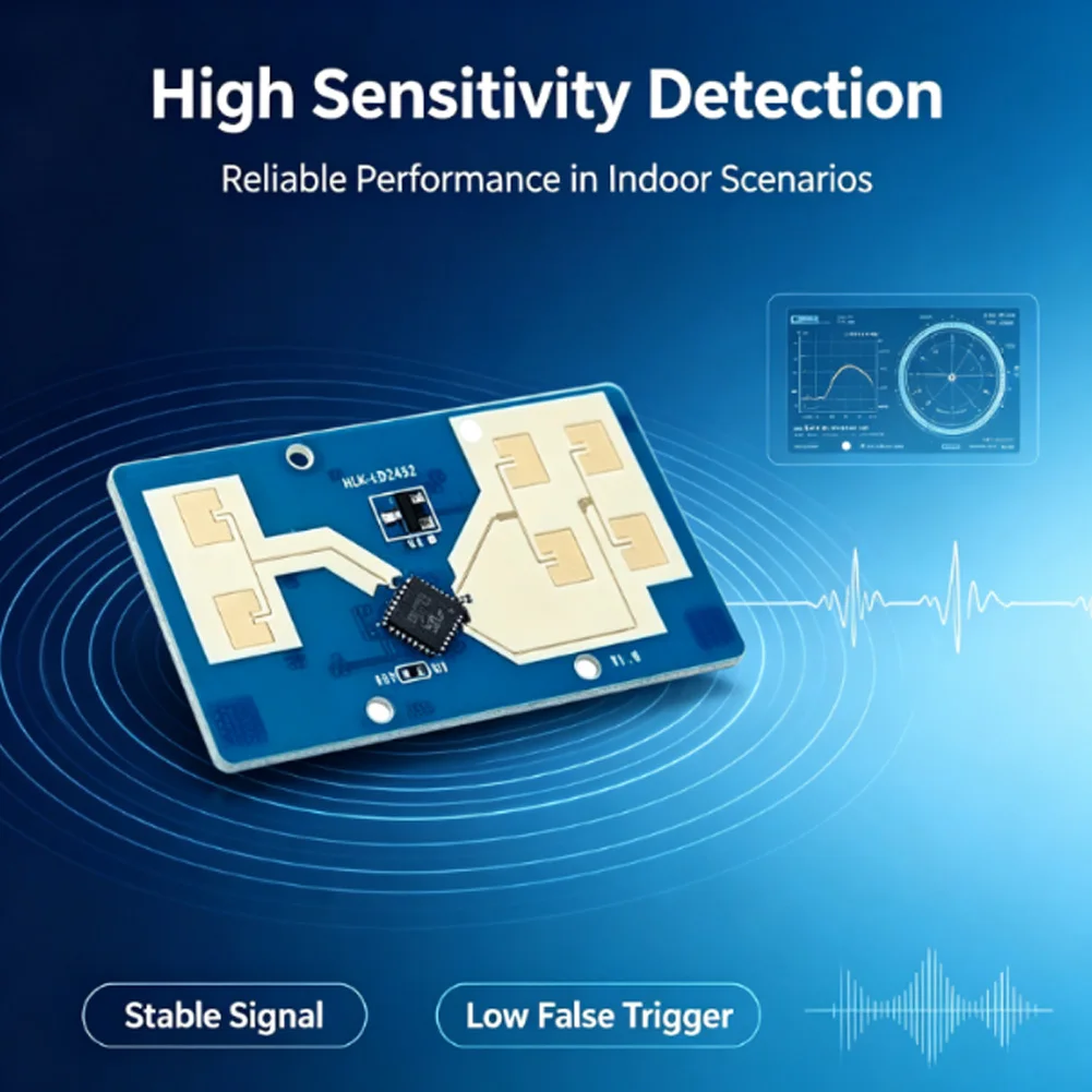 HLK-LD2452 24G Multi-Target Human Detection Module Operating in 24GHz Band for Accurate Indoor Positioning Tasks