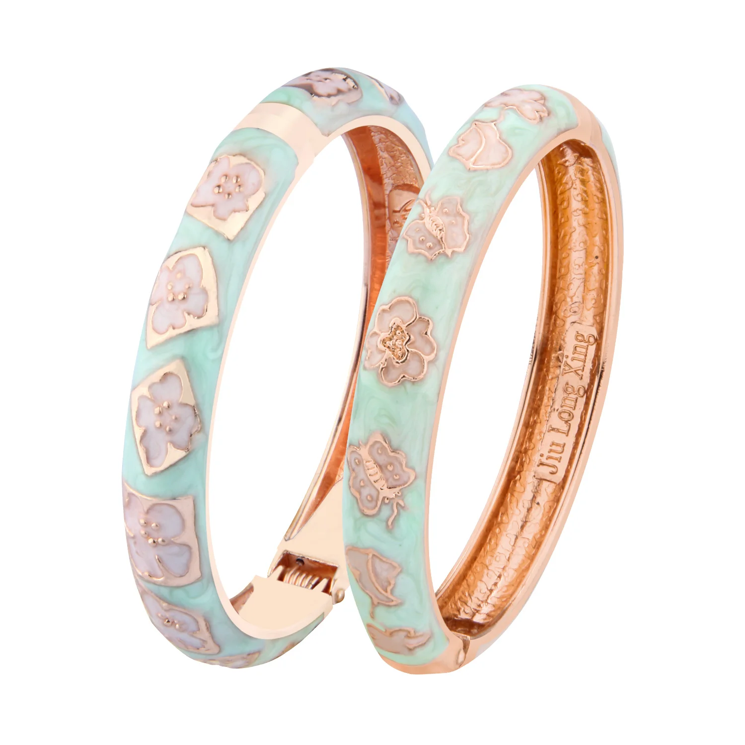 2PCS Indian Bangles For Women Women\'s Bangle Cloisonne Bracelet Sets Women\'s Jewelry Vintage Accessories Trendy Style Bangles