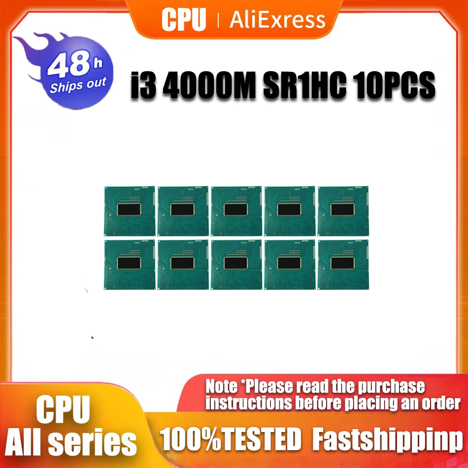 

10PCS Core i3 4000M SR1HC dual-core 2.40GHz notebook processor cpu