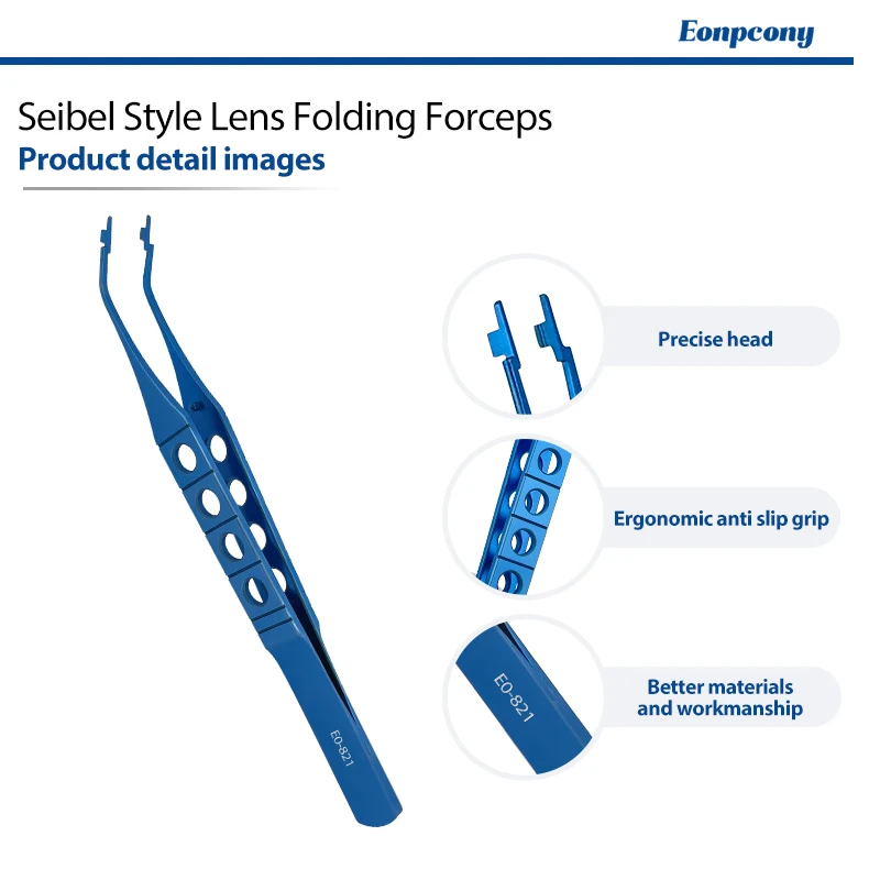 Seibel Style Lens Folding Forceps Titanium Alloy Micro‑Surgical Ophthalmic Forceps Intraocular Lens Manipulating Eye Instrument