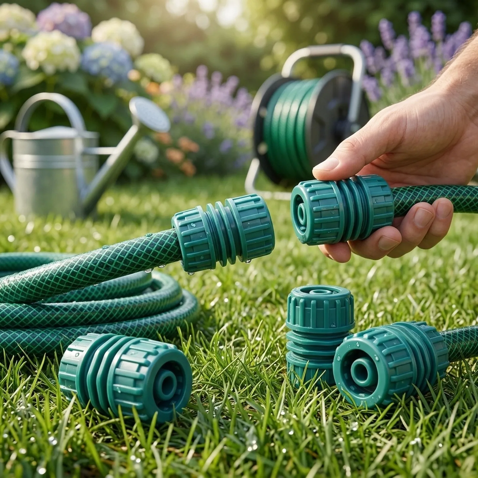 Plastic G1/2 Inch Hose Connector Pack 5pcs for Garden Hose Repair and Length Adjustment of Standard Hose Lines