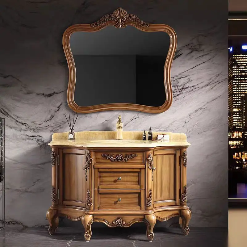 Luxury Modern Bathroom Vanity Unit with MDF Cabinet Smart Mirror Lacquer Finish Customizable Design