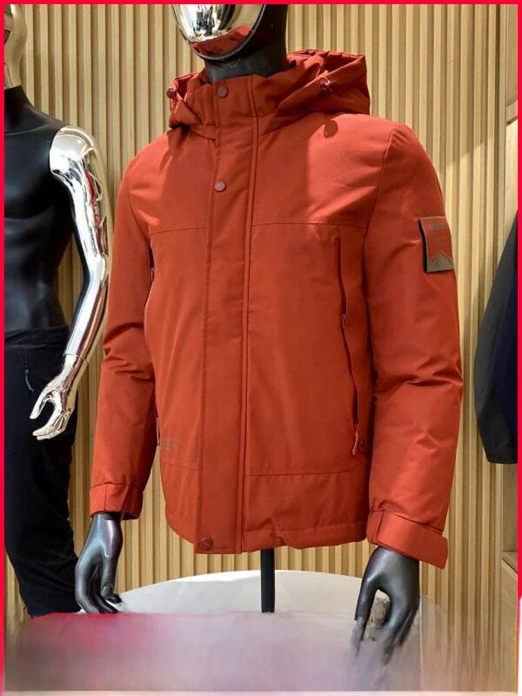 

Новая мужская зимняя повседневная куртка из смесовой шерсти и хлопка, водонепроницаемая, утепленная, на молнии, из полиэстера