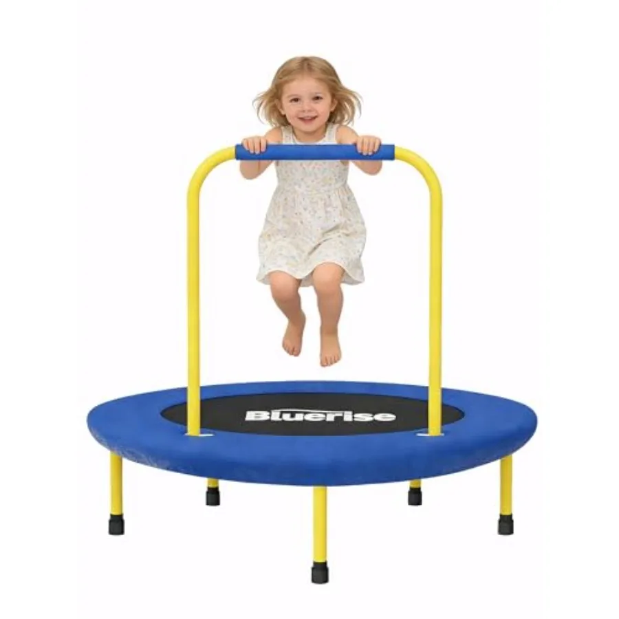 

Детский батут для дома 3FT, легко собираемый, синий, с пружинной стальной рамой