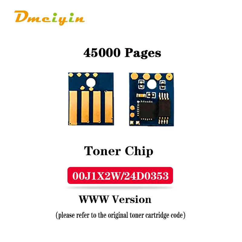 WW Version 45k Pages 00J1X2W/24D0353 Toner Chip for Dell B5460dn