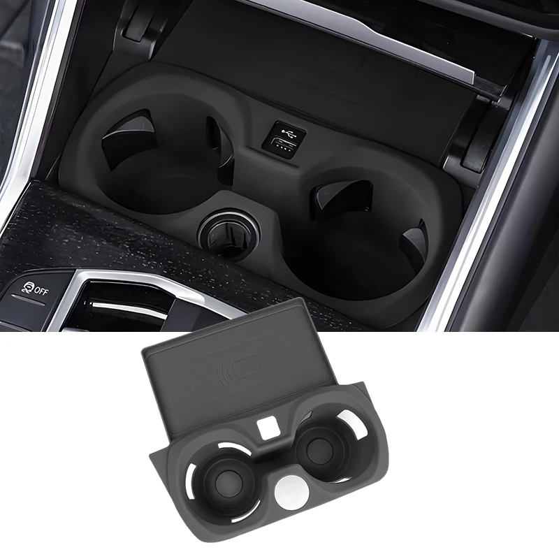 For BMW 3 Series I3 I4 2020 2021 2022 2023 2024 2025 G20 G26 Car Accessories Silicone Cup Holder Mat Cover Trim