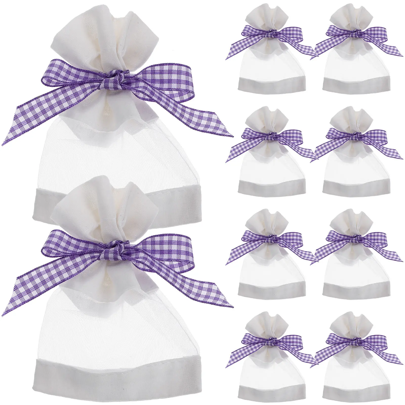 10Pcs Lavender Sachet Bags Empty Breathable Sachet Pouches Refillable Fragrance Bags for Aromatherapy Gift Packaging Home Car