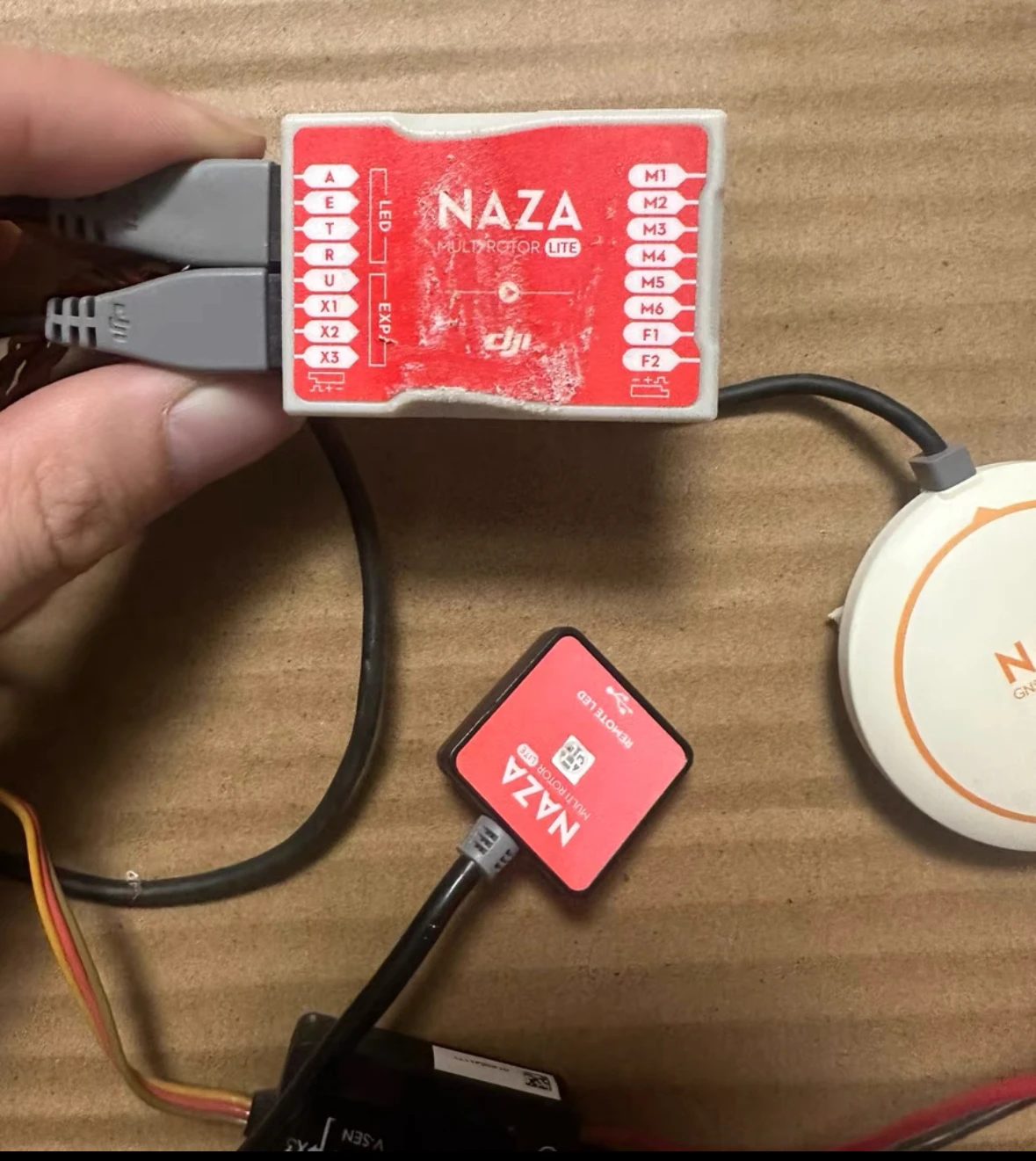 Like New 90% new NAZA-M Lite Flight Controller with GPS Module + LED Module + PMU Module Tested good for DJI Cars​