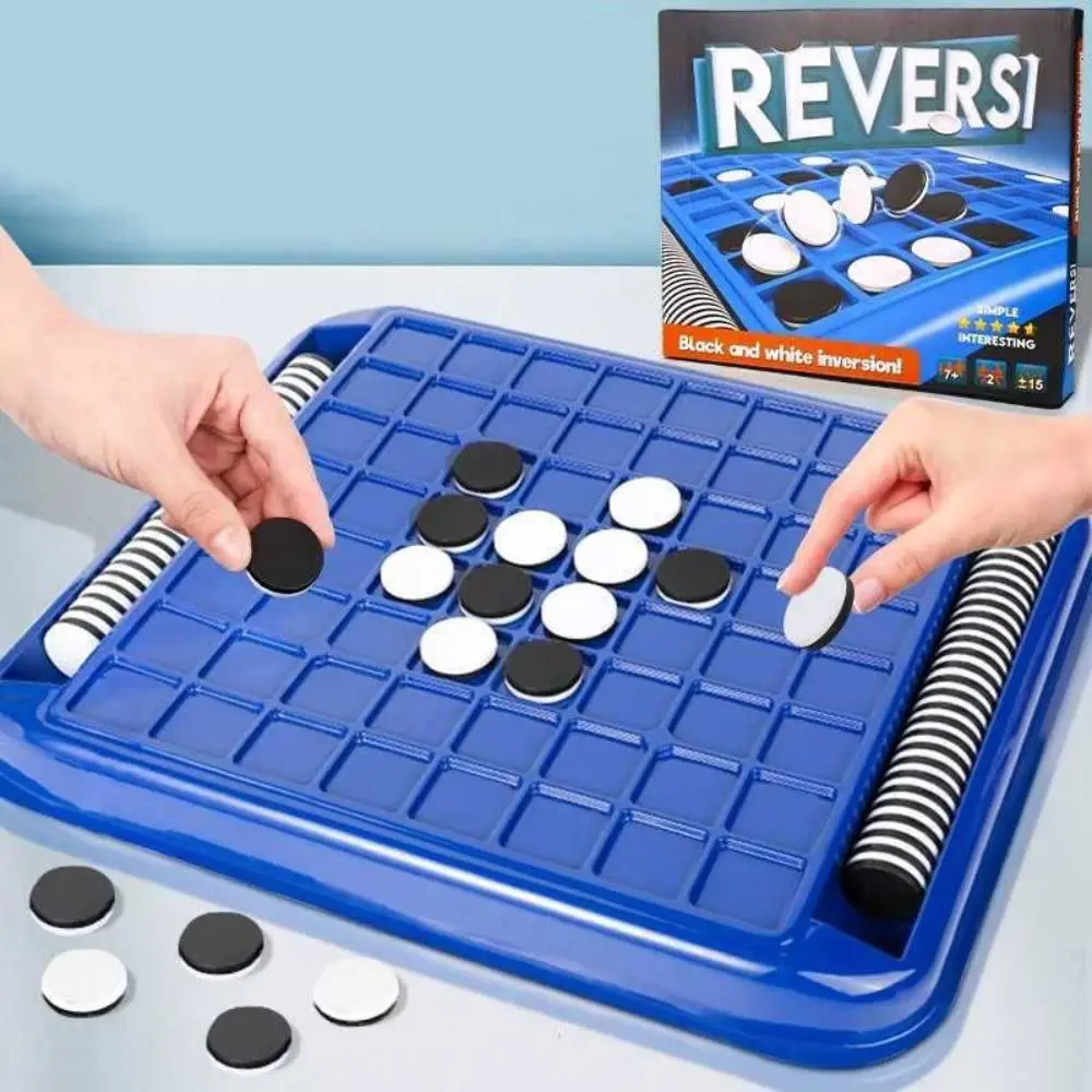 

Tabletop Game Flip Black White Chess Board Parent-Child Interactive Touch Flip Kid Overturn Chess Portable Funny