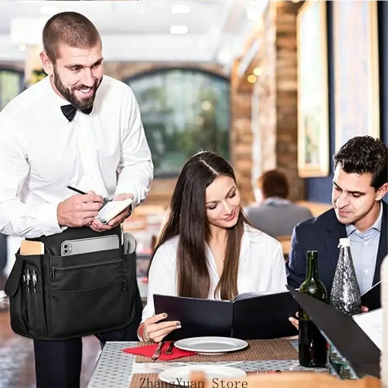 Arbeitsschürzentasche mit Reißverschlusstasche für Arbeitskleidung von Restaurant-, Bar- und Bäckereimitarbeitern 3XUF – Detail 9