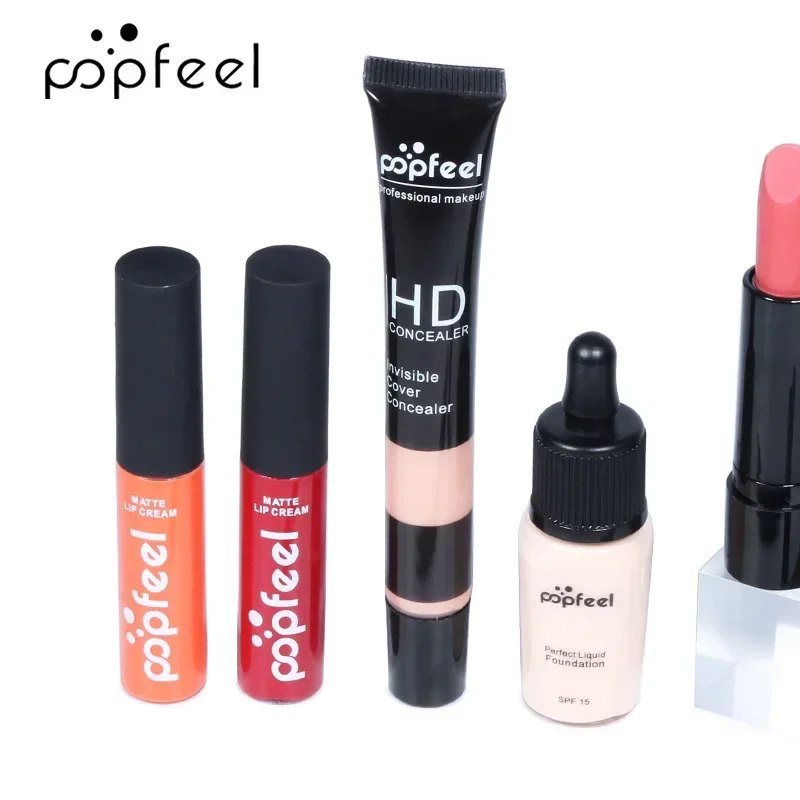 Best-Selling Popfeel Make Up Kit Full Set All in One Eyebrow Eyeliner Lipstick Lip Gloss Tint Concealer Luxe Sets Gift Women New