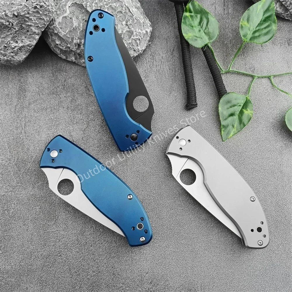 High Hardness Folding Knife C122 Titanium Alloy Handle Knife High Quality Pocket Knife Outdoor EDC Survival Camping Hunting Tool