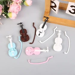 Mini Miniature Violin Simulation Violin Handmade Desktop Violin Decoration Odorless Doll House Accessories