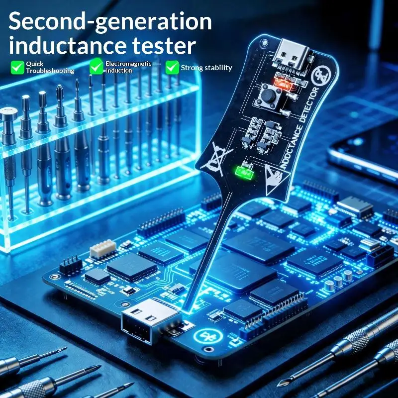 Type C Inductance Tester Mainboard Coil Tester Inductance Detector Electromagnetic Induction Quick Fault Check Repair Tool