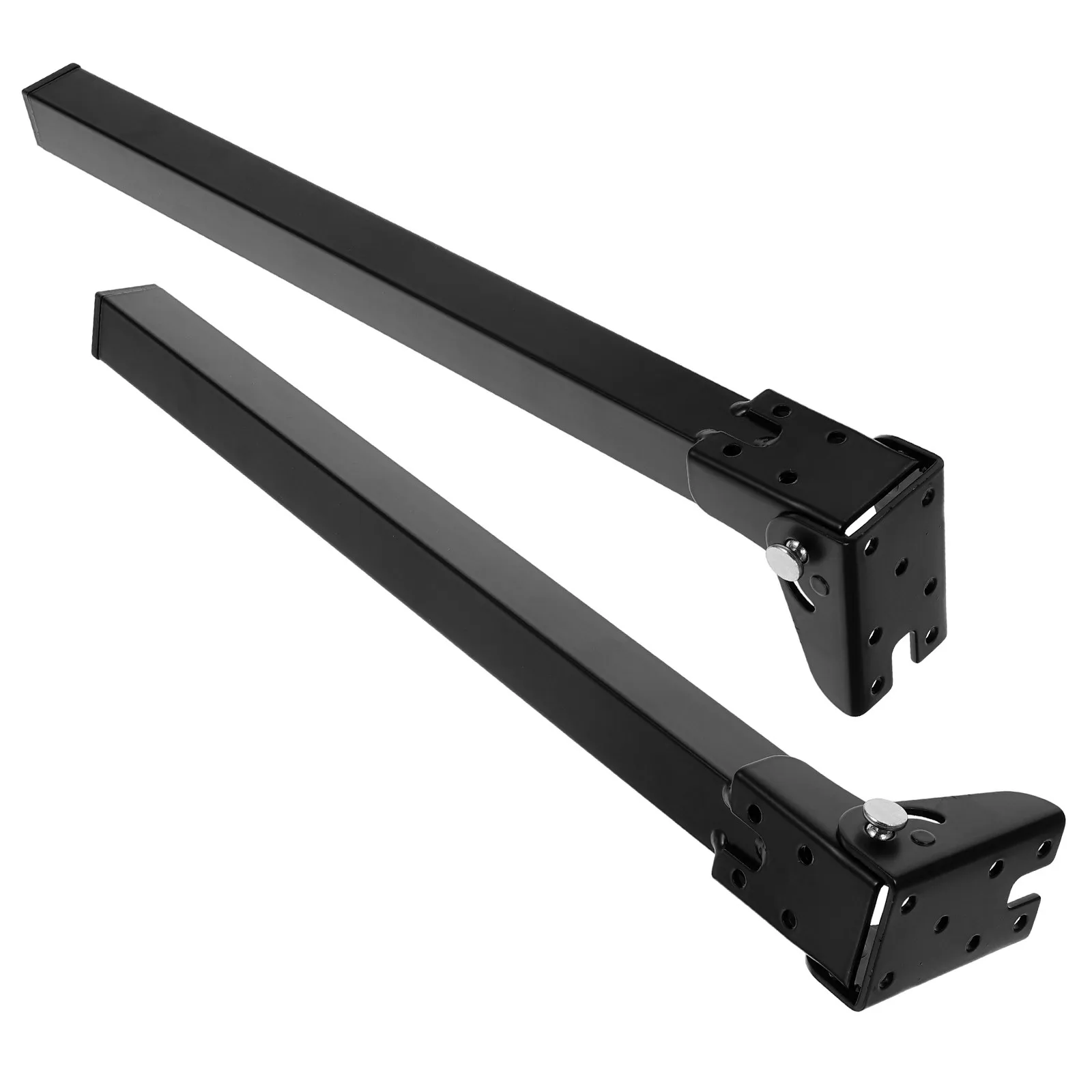 2Pcs Folding Table Legs Black Metal Foldable Furniture Support Brackets Stable Self Locking for Desk Table Replacement